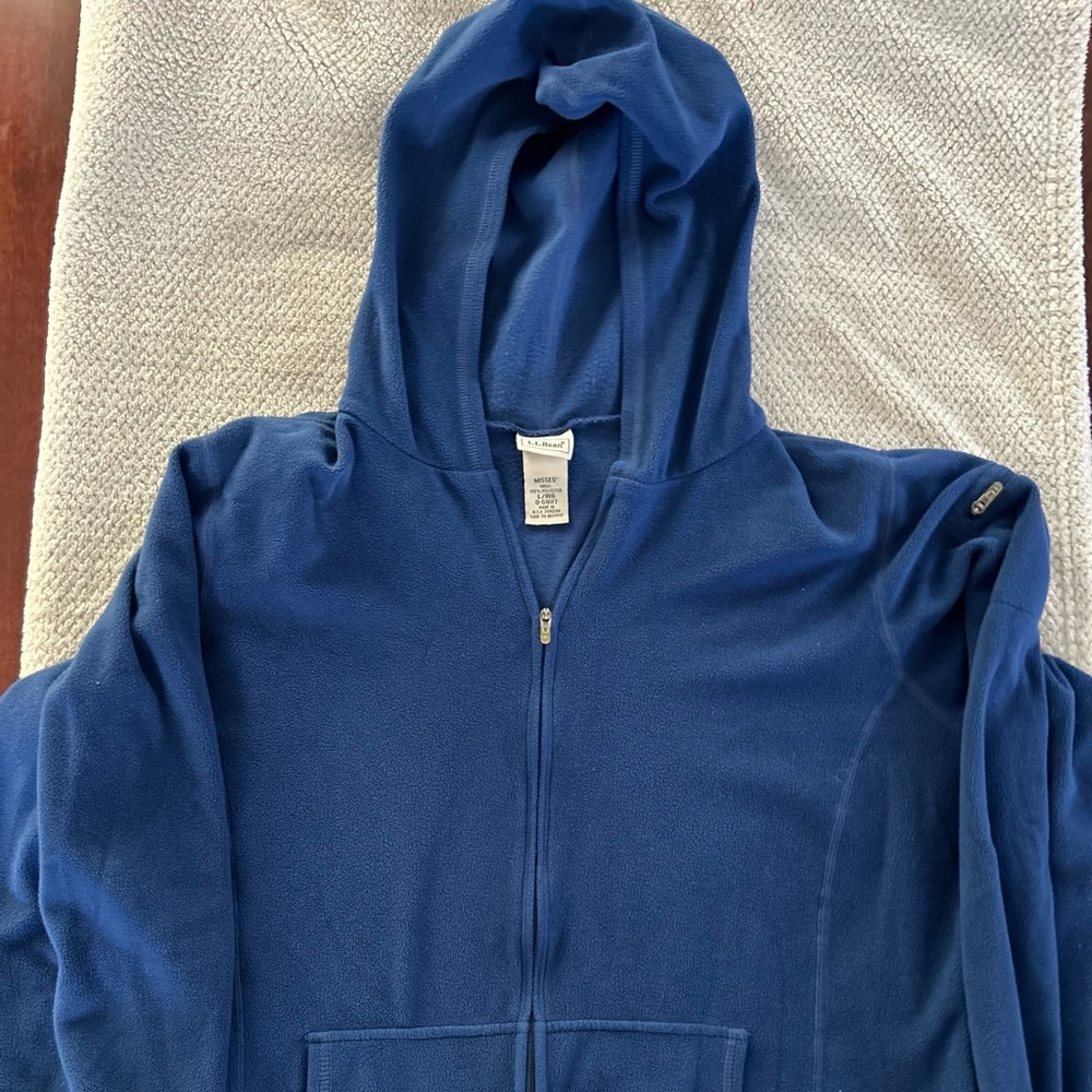 Women’s L.L. Bean Zip Up Fleece Jacket Sweatshirt Size Large